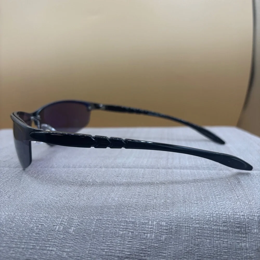 Foster Grant Sunglasses Mens OS Gunmetal Excellent Sporty Wrap Y2K NSC-12 FG0114
